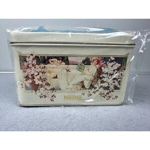 NOS! Vintage NESTLE Collectible Bristol Ware Tin Roman Women 6x4x3